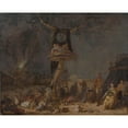 thumbnail image 2 of Cornelis Saftleven 24x20 Gold Ornate Framed and Double Matted Museum Art Print Titled - Patience (Allegory of Patience) (1660-1670), 2 of 4