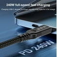 thumbnail image 3 of KOMI 8K HD USB 4 Cable,240W Fast Charging Cable,40Gbps High-speed Transmission Connection Cable Compatible with All Type C Devices (USB4【2m】) Brand: H.May  Search this page, 3 of 7