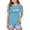 a-Sky Blue28751, variant on FINALGANG Girls Kids Cold Shoulder TShirts With Heart Prints Short Sleeve CrewNeck Loose Fit Casual Top For Streetwear Daily Wear Versatile Top