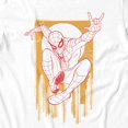 thumbnail image 3 of Marvel Spider-Man Brand New Day Men's Spidey Drip Line Art Poster T-Shirt (Bright White, S-XXXL), 3 of 4