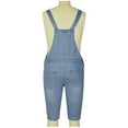 thumbnail image 6 of HOOMEUMY Men's Summer Denim Shorts Overalls Suspenders Loose Fit Baggy Ripped Hole Jeans Overalls Rompers Bib Overalls Shorts Blue XXL, 6 of 8