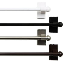 A&F Rod Decor - Magnetic Curtain Rod, 28-48 inch - White
