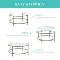 Best Choice Products 36in Round Tempered Glass Coffee Table for Home