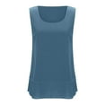 thumbnail image 5 of cocolona Summer Tank Tops for Women Double Layer Sleeveless Linen Shirts Fashion Casual Loose Solid Color Blouses, 5 of 8