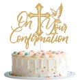 thumbnail image 1 of Cake Topper Mis Quince Para Tu Confirmación Dorado con Brillo, 1 of 7