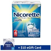 Nicorette 4mg Ice 160ct Gum with FREE $10 E Gift Card