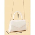 thumbnail image 5 of Women's Glossy Patent Leather Top Handle Clutch Purse for Wedding Party Evening, 5 of 7