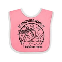 Inktastic Summer Vacation Mode St. Augustine Beach Florida Boys or Girls Baby Bib