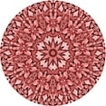 thumbnail image 1 of Ahgly Company Tapis Rond Lavable en Machine Intérieur Transitionnel Rouge, 5 Pieds Rond, 1 of 7
