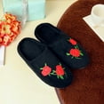 thumbnail image 6 of Shpwfbe Slippers For Women New Rose Embroidered Soft Soled Indoor Non Slip Cotton House Slippers For Women Womens Slippers, 6 of 9