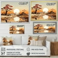 thumbnail image 4 of Designart "African Sunset Over The Landscape" Africa Picture Framed Wall Art Prints, 4 of 5