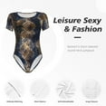thumbnail image 5 of Picia Watercolor Snake Skin Womens One Piece Swimsuits Modest Tummy Control Bathing Suits Lace Up Slimming Swim Suit-XX-Large, 5 of 9