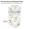thumbnail image 6 of HELLHERO Flower Toilet Dust Cover Set & Stretch Toilet Lid Cover for Bathroom Supplies, Polyester Fabric, Washable, 6 of 6