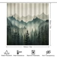 thumbnail image 2 of Nature Forest Shower Curtain Set Modern Bathroom Decor Mats 4pcs Fabric Bathroom Curtain Slip Floor Rug Toilet Lid, 2 of 6