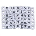 thumbnail image 3 of Rongfmy 200pcs Acrylic Alphabet Spacer Beads Square Spacer Jewelry Making Accessory DIY 1, 3 of 9