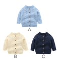thumbnail image 5 of SILVERCELL Baby Girl Boy Cute print Solid Color Cardigans Sweater Long Sleeve Coats Button Knit Outerwear, 5 of 5