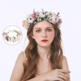 thumbnail image 2 of Corona de flores de playa, corona de flores para el cabello, corona de flores de boda, corona de dama de honor, utilizada para bodas, fiestas, festivales, playas ER, 2 of 5
