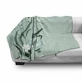 thumbnail image 3 of Dragonfly Soft Flannel Fleece Throw Blanket, Wild Grass and Dragonflies in Exquisitely Growing Lawn Herb Bush Rural Pattern, Cozy Plush for Indoor and Outdoor Use, 70" x 90", Pale Green, by Ambesonne, 3 of 6