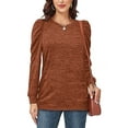 thumbnail image 4 of Fantaslook Fall Sweatshirts for Women Crewneck Puff Sleeve Tops Fashion Shirts, 4 of 8