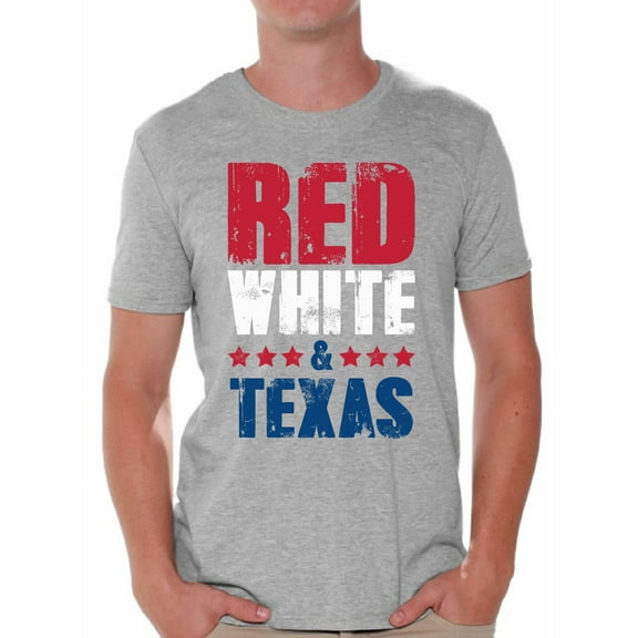 Awkward Styles Red White & Texas Shirt for Men American Men USA Flag Shirts Texas Tshirt 4th of July Shirts for Men Patriots Tshirt Gifts from Texas USA Shirts for Men America Men's Shirt July 4th