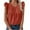 Red, variant on ZQUUVOU Womens T-Shirts Solid Color Crew Neck Ruffle Sleeve Front Pleated Tops(Green,XL)