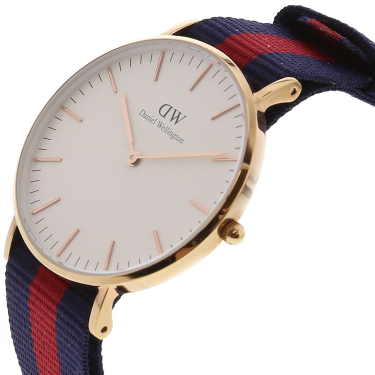 Daniel Wellington Classic Oxford Rose Gold Watch with Red and Navy Strap Daniel Wellington Classic Oxford 36mm Watch | Garmentory main image 2