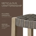 thumbnail image 4 of Open Box Maven Lane Stool in Weathered Grey Wood Finish w/Vegan Leather, 4 of 6