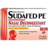 Sudafed PE Maximum Strength Nasal Decongestant Tablets, 10 mg, 18 Count