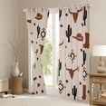 thumbnail image 3 of Manfei Bohemian Aztec Teens Black Out Curtains, Rustic Farmhouse Cactus Curtains Pack of 2 (42x63 Each), Southwestern Bedroom Curtains, Window Curtains Bedroom Decor, 3 of 6