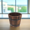 thumbnail image 2 of Minkissy Garden Flower Pot Wooden Barrel Multi Functional For Indoor Space 1Set, 2 of 5