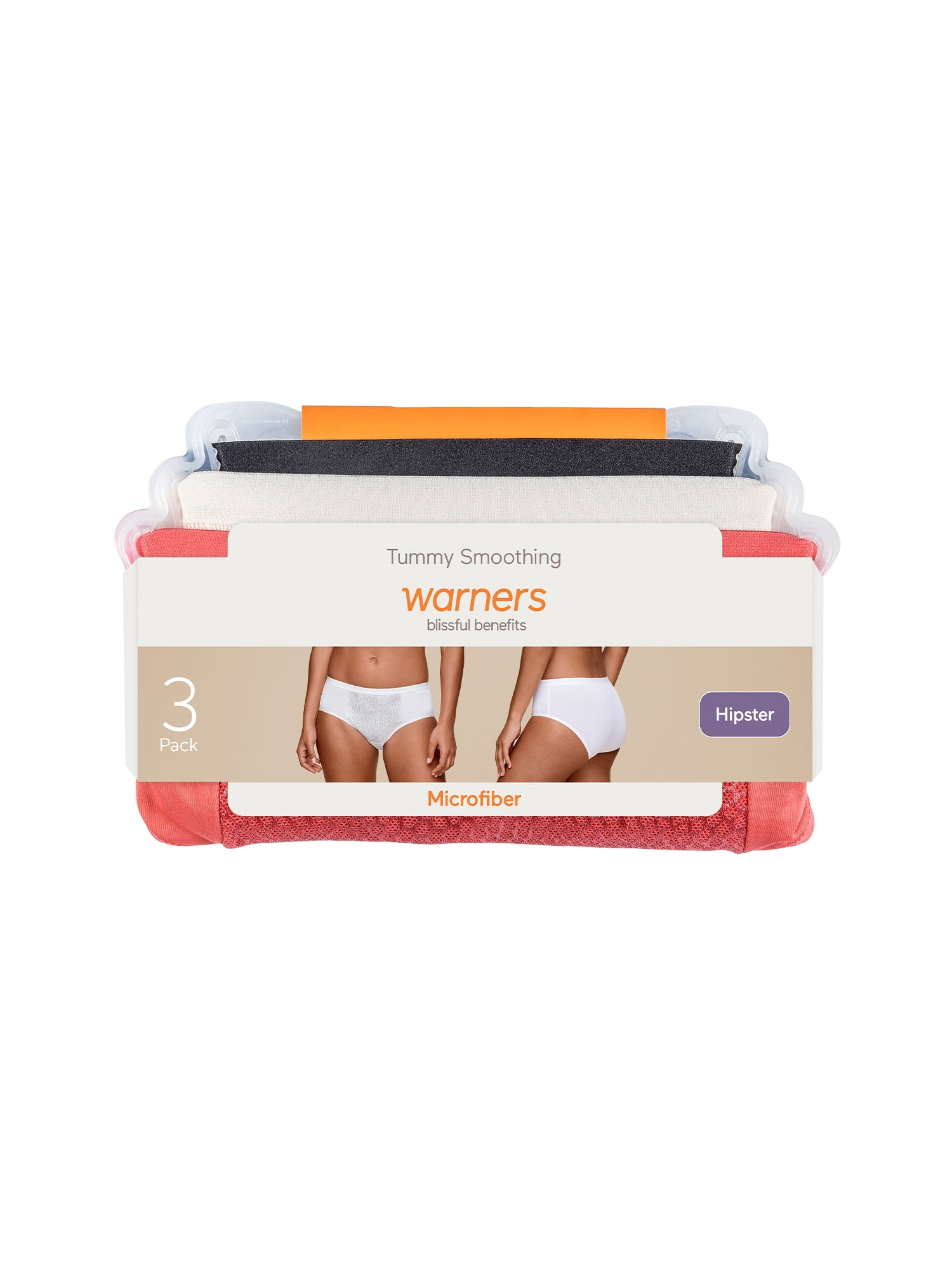Warners® Blissful Benefits Women's Tummy-Smoothing Microfiber 3-Pack Hipster