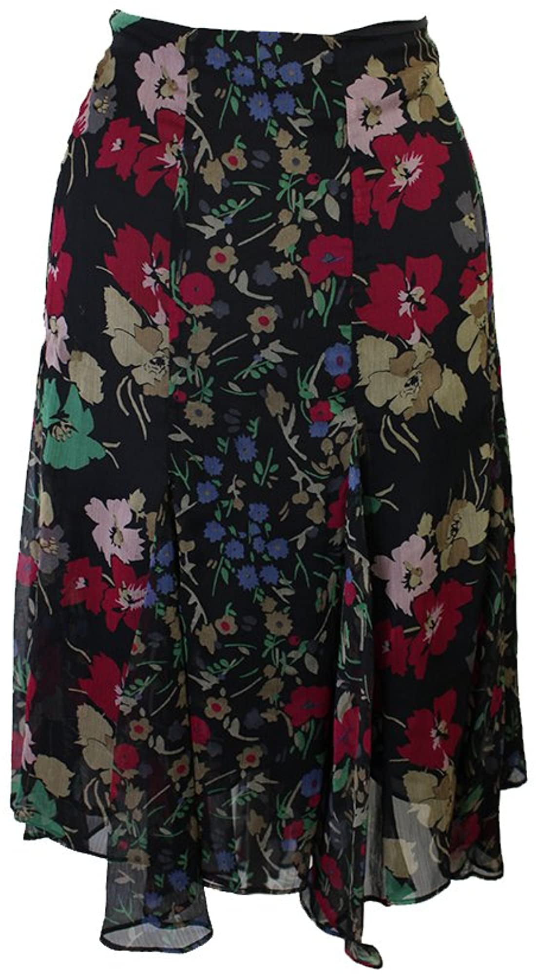 LAUREN RALPH LAUREN Womens Plus Size Multi Floral Georgette Skirt ...