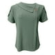 thumbnail image 3 of Camisetas Casuales de las Mujeres, Suelto Verano Color Sólido, Cuello en V Manga Corta para las Mujeres, 3 of 5