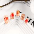 thumbnail image 2 of Press on Nails GCSQW Fall, diseño de hoja de arce cuadrada mediana, 2 of 6