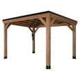 thumbnail image 2 of Backyard Discovery Arcadia 12'x9.5' Cedar Wood Gazebo, Galvanized Steel Roof, PowerPort, 2 of 13