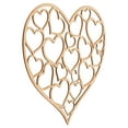 thumbnail image 3 of Detailed Heart Wood Cutouts 23-inch, 1/4 inch Thick, Pack of 3 Wooden Hearts for Crafts, Mother's Day and Valentines, by Woodpeckers, 3 of 5