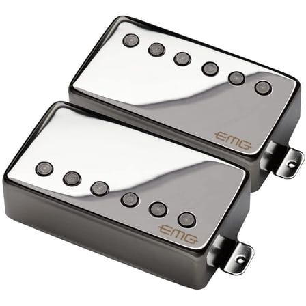 EMG 57 Alnico Bridge pickup with 66 Ceramic Neck Pickup Set - Chrome