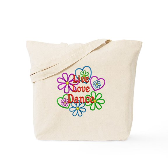 CafePress - Live Love Dance Tote Bag - Unisex Canvas Tote Bag, Beige, 1-Piece