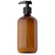 thumbnail image 2 of PET botella vacía recargable champú loción prensa bomba maquillaje dispensador contenedor de plástico, marrón 4 Piezas 500ml Methold HA5039-02B×4, 2 of 6