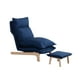 thumbnail image 3 of Sillón reclinable perfecl con reposapiés ajustable Tatami azul, 3 of 8