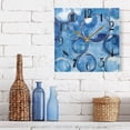thumbnail image 6 of Bubbles Blue Wall Clock Decorative Square Silent Non-Ticking Operated Clocks Aesthetic for Bedroom Living Room, 6 of 8