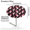 thumbnail image 6 of SEANATIVE Cocktail Table Covers 24 Inch Washable Round Table Cloth Cocktail Table Top Cover with Elastic Fit Highboy Tablecloths for Event Graduation Party, Pink Valentine's Day Gnome Love Black, 6 of 7