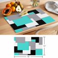 thumbnail image 6 of Abstract Geometric Placemats Set of 6 Mid Century Aqua Nordic Place Mats Table Mats Kitchen Dining Home Outdoor Party Table Decoration, 6 of 9