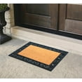 thumbnail image 2 of A1 Home Collections 36"×24" Natural Coir & Rubber Doormat - Decorative Welcome Design, Heavy Duty Coconut Fiber Entry Mat with Non-Slip Backing - Anti-Shed Treated, Low Profile Outdoor Front Door Mat, 2 of 6