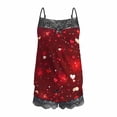 thumbnail image 5 of Tnhcen 2-Piece Valentine's Pjs Set Women's Sexy Lace Splicing Pajamas Set Print Sling Sleeveless Tank Shorts Luxurious Cozy Nightwear Homewear S-2XL, 5 of 5