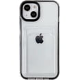 thumbnail image 1 of Candy Color Card Holder Clear Shockproof Soft Compatible with iPhone Case (Black,iPhone 8/7 / SE), 1 of 5