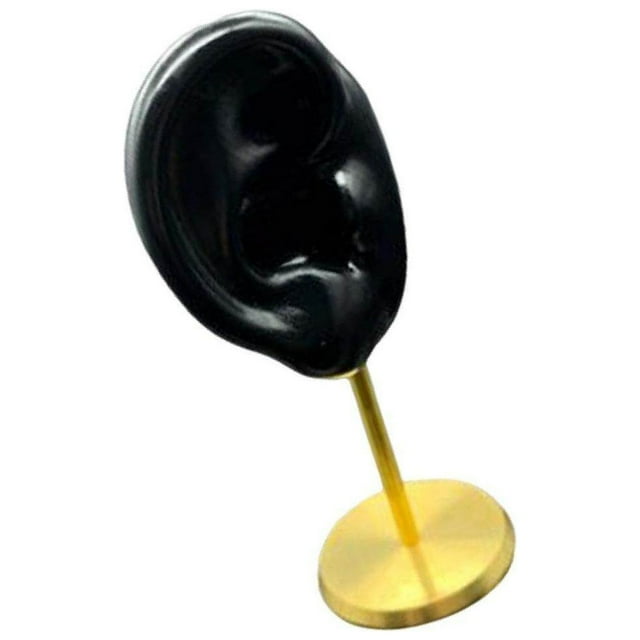 serony Earring Display Stand Ear Model Stud Holder with Base for Birthday Showcase Black Right