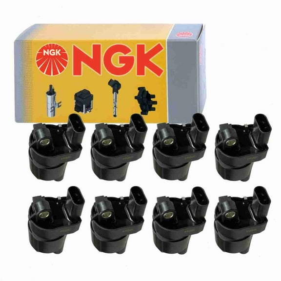 8 pc NGK 48933 Ignition Coils for 12573190 178-8399 178-8407 2505-311072 36-1194 673-7104 8-12573-190-0 8-12699-382-0 D514A E894 GN10165 IC534 UF-414 UF414 Spark Plug Wire Boot