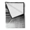 thumbnail image 2 of Horror House Soft Flannel Fleece Throw Blanket, Picture of End of the Tunnel Exit Fear City Abandoned Death Life Print, Cozy Plush for Indoor and Outdoor Use, 50" x 60", Black and White, by Ambesonne, 2 of 5