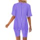 thumbnail image 4 of Blusas para las Mujeres Casual Impreso Cuello en V Manga Corta Blusa Pantalones Cortos, Conjuntos de Ropa para las Mujeres, 4 of 5